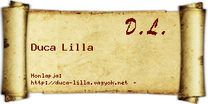 Duca Lilla névjegykártya